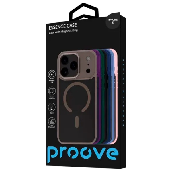 Чехол для смартфона Apple iPhone 17  Proove / MagSafe Back / Силикон / Прозрачный Черный photo 2