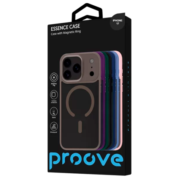 Чехол для смартфона Apple iPhone 17  Proove / MagSafe Back / Силикон / Прозрачный Черный photo 2