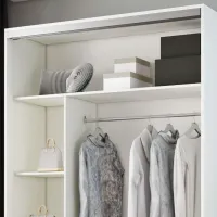 Гардероб Раздвижной Mobildor-Lux ARON S 1700 K2 8681 170 x 60см x 220 / ЛДСП / Бриллиантовый белый photo 5