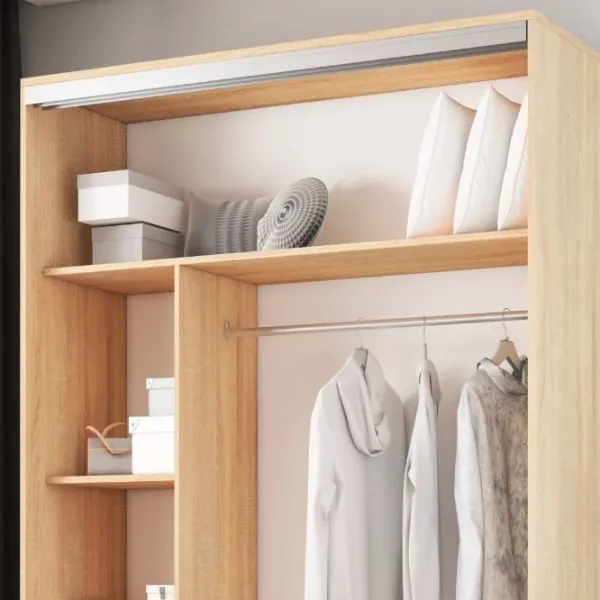 Dulap pentru haine Glisant Mobildor-Lux ARON S 1100 K2 3025 110 x 60 x 220 / PAL / Stejar Sonoma photo 5