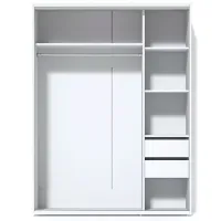Dulap Glisant Fabrik Home 10926131 160 x 60 x 216 / PAL / Frasin alb photo 3