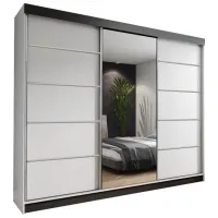 Шкаф Prime Furniture Amo 250 x 62см x 200 / ЛДСП / Серебро