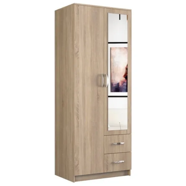 Dulap TopEshop Romana 80 x 52 x 205 / PAL / Stejar Sonoma photo 1
