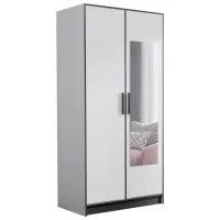 Dulap Prime Furniture Roj 2D 104.8 x 39 x 205 / PAL / White