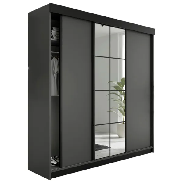 Dulap Prime Furniture Lamaro 200 x 59 x 205 / PAL / Grafit photo 1