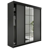 Шкаф Prime Furniture Lamaro 200 x 59см x 205 / ЛДСП / Графитовый