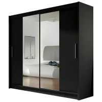 Шкаф Space Meble Bega II 180 x 58см x 215 / ЛДСП / Black