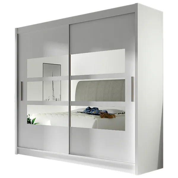 Dulap Mobildor-Lux Bega III 180 x 58 x 215 / PAL / White photo 1 Dulap Mobildor-Lux Bega III 180 x 58 x 215 / PAL / White photo 1