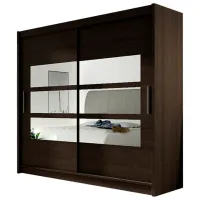 Шкаф Space Meble Bega III 58 x 180см x 215 / ЛДСП / Шоколад