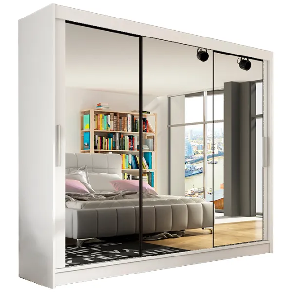 Dulap Space Meble Aston III 250 x 58 x 215 / PAL / White photo 1 Dulap Space Meble Aston III 250 x 58 x 215 / PAL / White photo 1