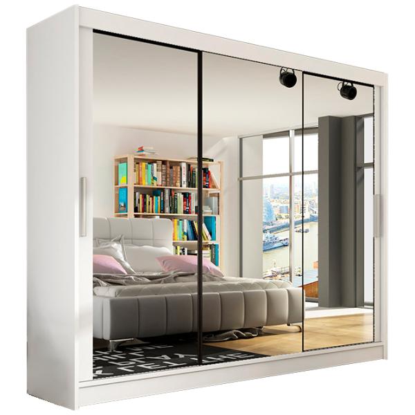 Dulap Space Meble Aston III 250 x 58 x 215 / PAL / White photo 1 Dulap Space Meble Aston III 250 x 58 x 215 / PAL / White photo 1