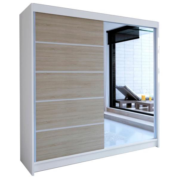 Dulap Space Meble Talin III 180 x 58 x 215 / PAL / White photo 1
