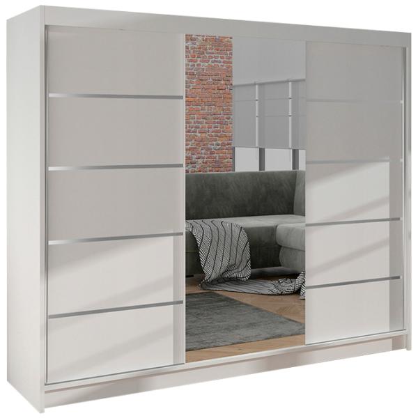 Шкаф Space Meble Derby VI 200 x 58см x 215 / ЛДСП / White photo 1 Шкаф Space Meble Derby VI 200 x 58см x 215 / ЛДСП / White photo 1