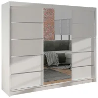Шкаф Space Meble Derby VI 200 x 58см x 215 / ЛДСП / White