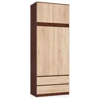 Шкаф Akord S90 2D2SZ 90 x 51см x 234 / ЛДСП / Дуб Сонома