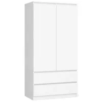 Шкаф Akord S90 2D2SZ 90 x 51см x 180 / ЛДСП / White