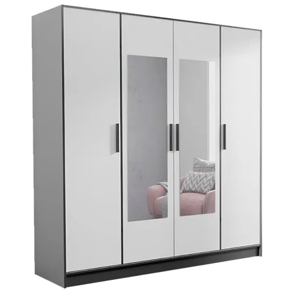 Dulap Prime Furniture Roj 4D 206.4 x 39 x 205 / PAL / White photo 1