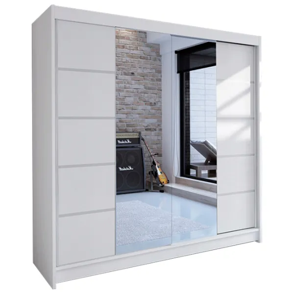Шкаф Space Meble Talin V 180 x 58см x 215 / ЛДСП / White photo 1