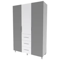 Шкаф Smartex N12 180 x 52см x 210 / ДСП / White