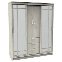 Шкаф ML-Mobila Diplomat 1700 170 x 55см x 210 / ДСП / Дуб Крафт Белый 