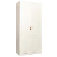 Dulap pentru haine ML-Mobila Liverpool №30 100 x 54.2 x 220.6 / PAL / Ivory