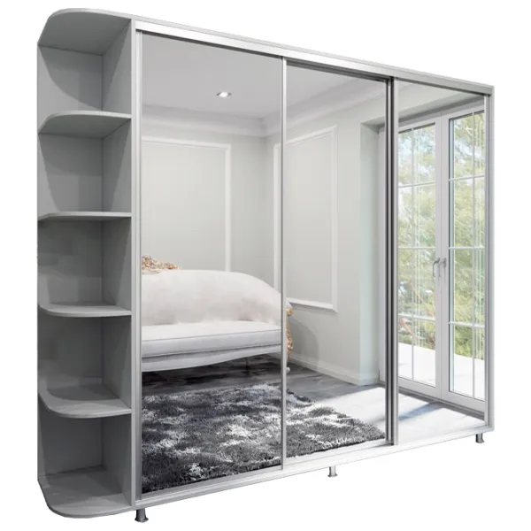 Шкаф Arta Mobilei Armadio 252 x 60см x 230 / ЛДСП / Серый photo 1
