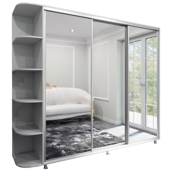 Шкаф Arta Mobilei Armadio 252 x 60см x 230 / ЛДСП / Серый photo 1