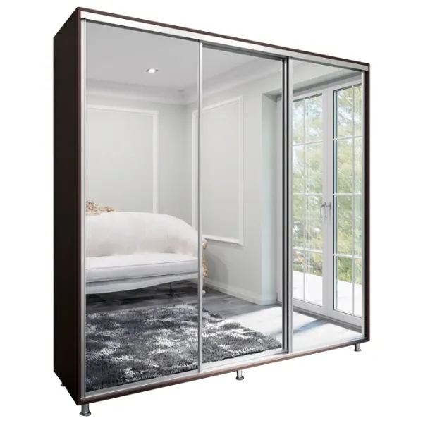 Шкаф Arta Mobilei Armadio 222 x 60см x 230 / ЛДСП / Венге photo 1