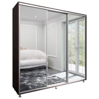 Шкаф Arta Mobilei Armadio 222 x 60см x 230 / ЛДСП / Венге