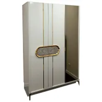 Dulap pentru haine Modalife Linda 131 x 54 x 202 / DSP / White