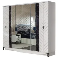 Dulap pentru haine Modalife Avrupa 240 x 60 x 212 / DSP / White