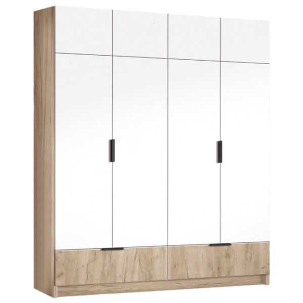Dulap Modern Komfort 180 x 52 x 240 / DSP / Stejar craft gri photo 1