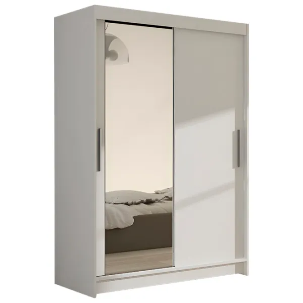 Dulap Space Meble Miami VI 120 x 58 x 200 / PAL / White photo 1 Dulap Space Meble Miami VI 120 x 58 x 200 / PAL / White photo 1