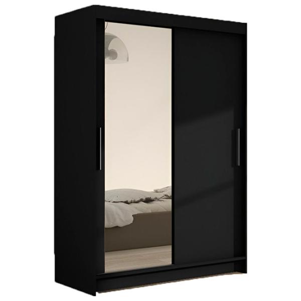 Шкаф Space Meble Miami VI 120 x 58см x 200 / ЛДСП / Чёрный photo 1