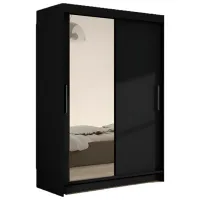 Шкаф Space Meble Miami VI 120 x 58см x 200 / ЛДСП / Чёрный