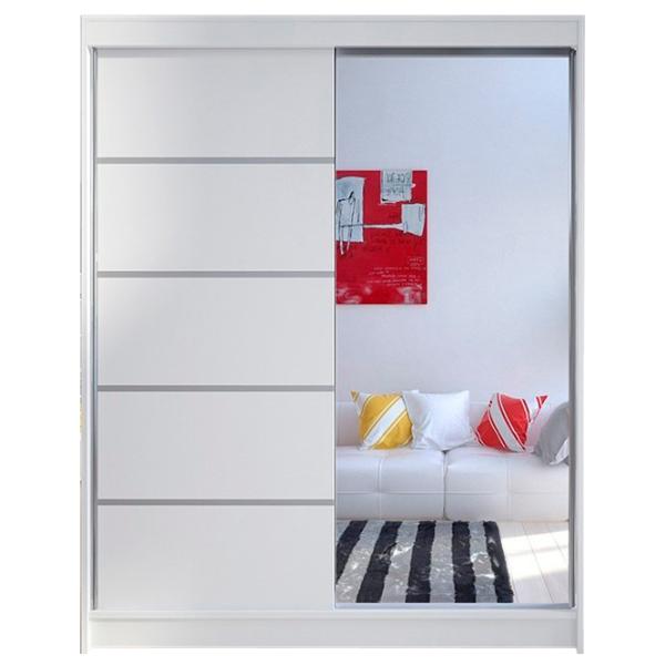 Dulap Space Meble Camino III 150 x 58 x 200 / PAL / Alb photo 1