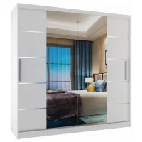 Шкаф Belini Premium ME SZP5 SZP5/1/W/W/0/KLAL 200 x 60см x 216 / ЛДСП / Белый