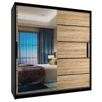 Dulap Belini MZ SZP3 SZP3/0/B/DS/0/BL 158 x 60 x 218 / PAL / Negru