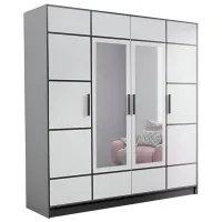 Шкаф Prime Furniture Roj 4D 207 206.4 x 39см x 205 / ЛДСП / White