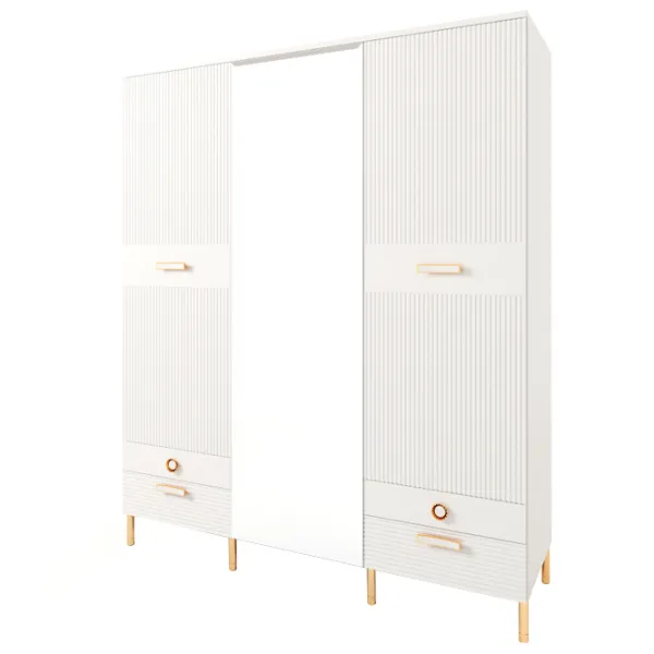 Dulap ML-Mobila Velvet №6 180 x 55 x 216 / PAL / White photo 1