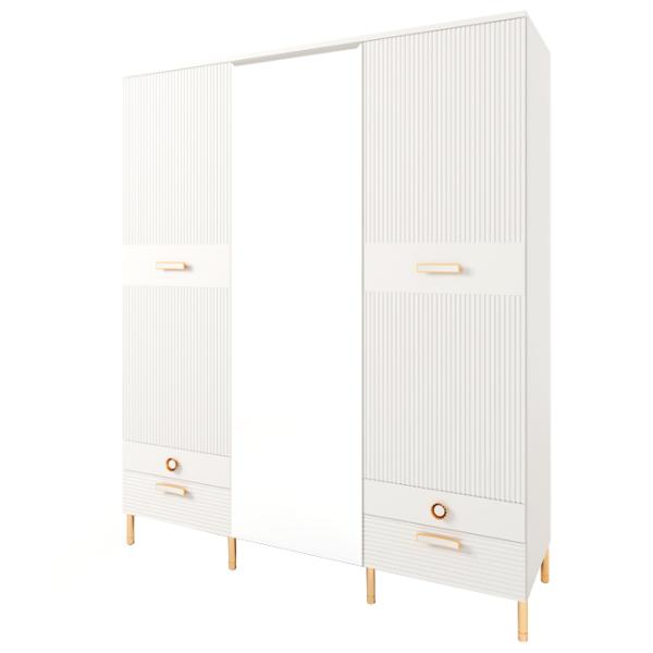 Dulap ML-Mobila Velvet №6 180 x 55 x 216 / PAL / White photo 1
