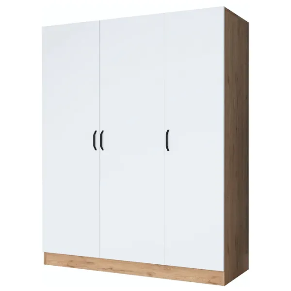 Dulap Mirage Meble BA105 3D 145 x 55 x 181.8 / PAL / Walnut - White photo 1