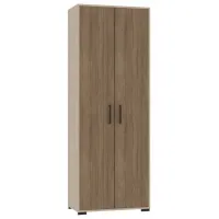 Шкаф Tisam 6602 71.9 x 40.5см x 202.5 / ДСП / Бук Артизан Перламутровый - Дуб Урбан Кофейный