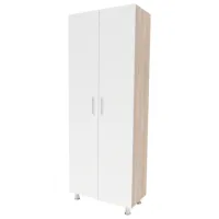 Шкаф Smartex N4 80 x 40см x 208 / ДСП / Белый - Дуб Светлый