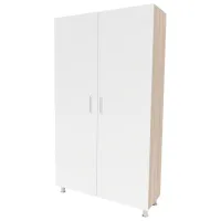 Шкаф Smartex N4 120 x 40см x 208 / ДСП / Белый - Дуб Светлый