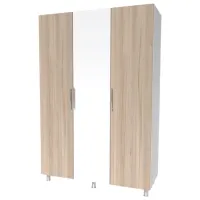 Шкаф Smartex N9 160 x 47см x 210 / ДСП / Белый - Дуб Светлый