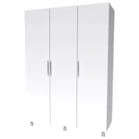 Шкаф Smartex N9 180 x 47см x 210 / ДСП / White