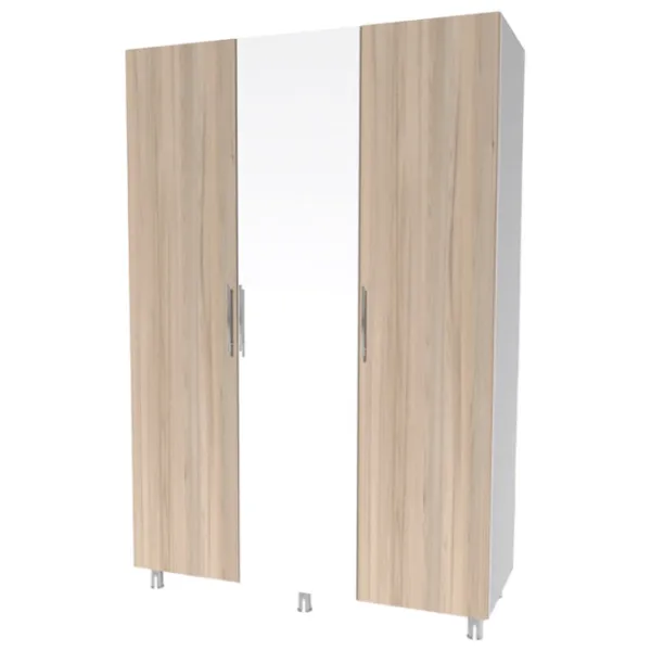 Dulap Smartex N9 180 x 47 x 210 / DSP / White - Stejar Deschis photo 1