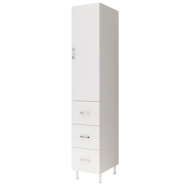Шкаф Marcel Prod 35 1U-3S 35 x 35см x 180 / ЛДСП / Белый photo 1
