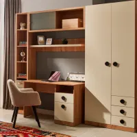 Шкаф Ambianta 2D Amigo 90 x 52см x 217 / ЛДСП / Артизан крем